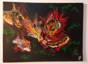 Sea Fluorescence - Fluid Art Painting